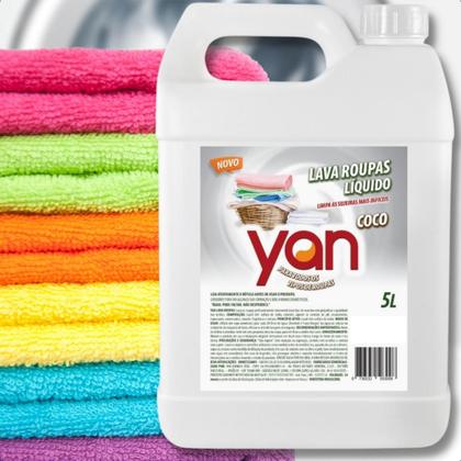 Imagem de Lava Roupas Sabão Liquido Coco Remove Manchas 5 Litros