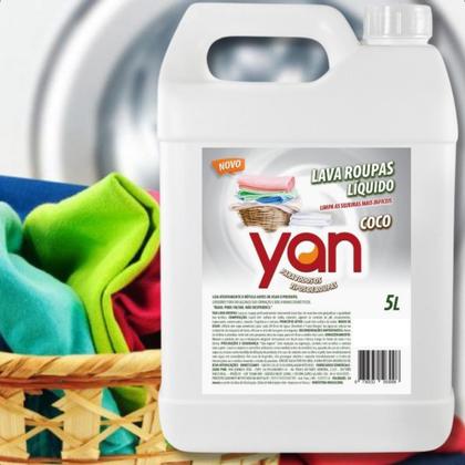 Imagem de Lava Roupas Sabão Liquido Coco Remove Manchas 5 Litros