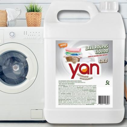Imagem de Lava Roupas Sabão Liquido Coco Remove Manchas 5 Litros