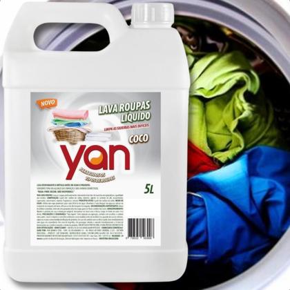 Imagem de Lava Roupas Sabão Liquido Coco Remove Manchas 5 Litros