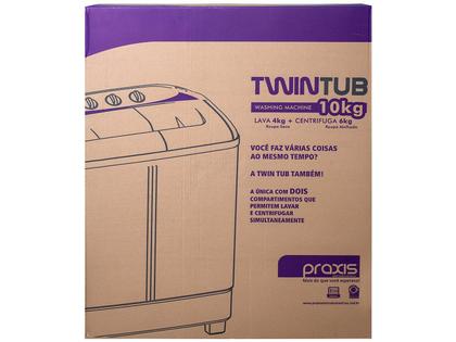 Imagem de Lava Roupas Twin Tub Praxis 10 kg  Lava 4 Kg e Centrifuga 6 Kg  Unica 2 em 1 do mercado.