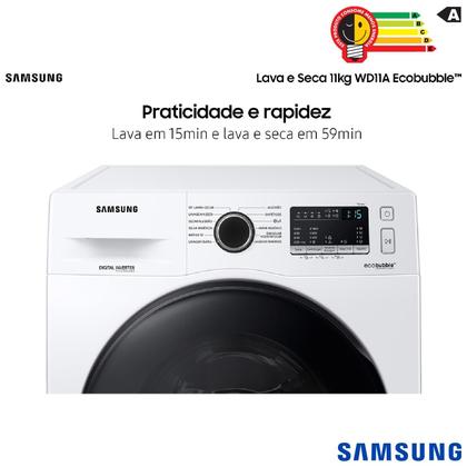 Imagem de Lava & Seca 11 Kg Samsung Branca com 12 Programas de Lavagem - WD11A4453BW