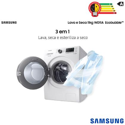 Imagem de Lava & Seca 11 Kg Samsung Branca com 12 Programas de Lavagem - WD11A4453BW
