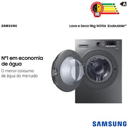 Lava & Seca 11 Kg Samsung Inox com 12 Programas de Lavagem - WD11A4453BX Imagem de Lava & Seca 11 Kg Samsung Inox com 12 Programas de Lavagem - WD11A4453BX