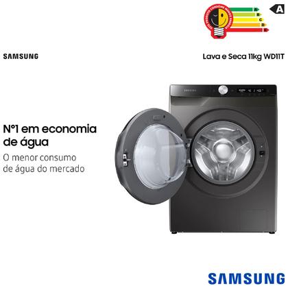 Imagem de Lava & Seca 11 Kg Samsung SmartThings Inox Look com 12 Programas de Lavagem - WD11T504DBX