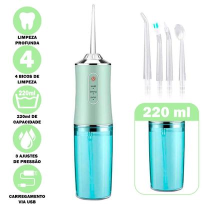Imagem de Lavador Bucal Elétrico Bivolt Com Jato Potente Para Limpeza Completa E Higiene Bucal