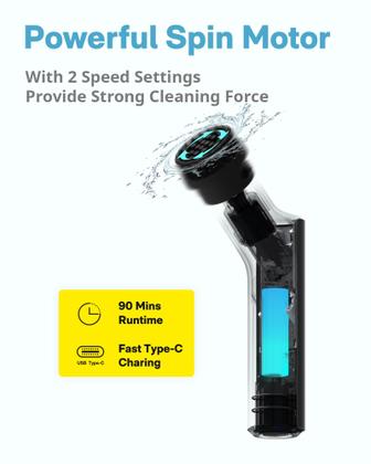 Imagem de Lavador giratório elétrico HOTO sem fio à prova d'água com 6 escovas