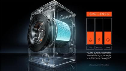 Imagem de Lavadora Brastemp 9kg branca com Smart Sensor, Tira Manchas Pro e Motor Inverter - BNF09AB