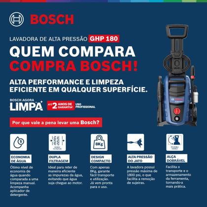 Imagem de Lavadora de Alta Pressão GHP 180 1500W 1800PSI BOSCH