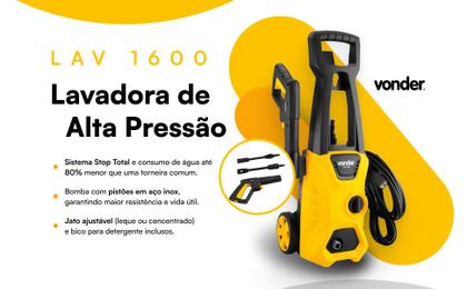 Imagem de Lavadora De Alta Pressão LAV 1600, 1.600 lbf/pol² Vonder