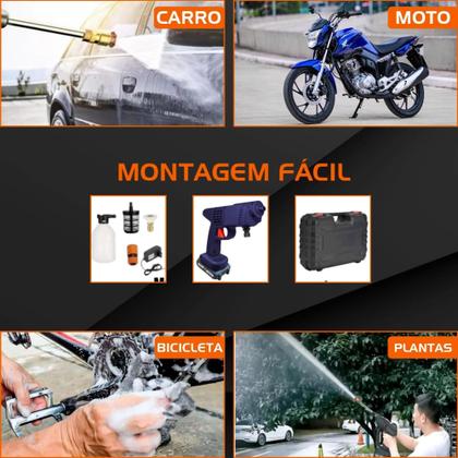 Imagem de Lavadora De Carro Motos Parede Jardinagem Jato De Alta Pressão Recarregável Vapi Portátil Sem Fio