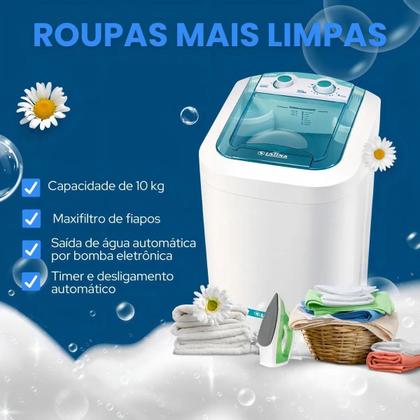 Imagem de Lavadora De Roupa Tanquinho 10kg Automátic 220V La555 Latina