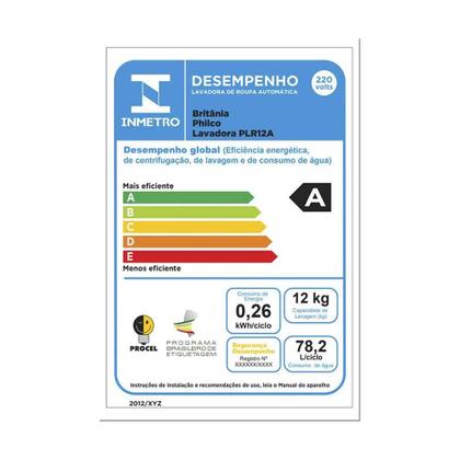 Imagem de Lavadora De Roupas 12Kg Philco PLR12A Branca 220v
