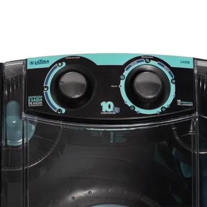 Imagem de Lavadora de Roupas Automática LA555 10Kg Latina 15 Programas lavagem, 2 Molhos, 2 Enxágues, Entrada e Saída de Água Automática, Timer e Maxifiltro