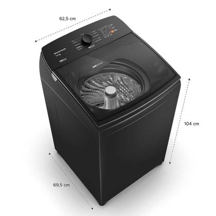 Imagem de Lavadora de Roupas Brastemp 14Kg Cinza Platinum com 12 Programas de Lavagem com Smart Sensor - BWJ14A9