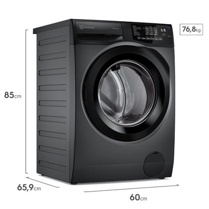 Lavadora de Roupas Electrolux 12kg Cinza Ônix Inverter com Água Quente ...