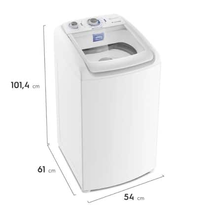 Lavadora de Roupas Electrolux 9kg 10 Programas de Lavagem Branco Efficient Care LED09