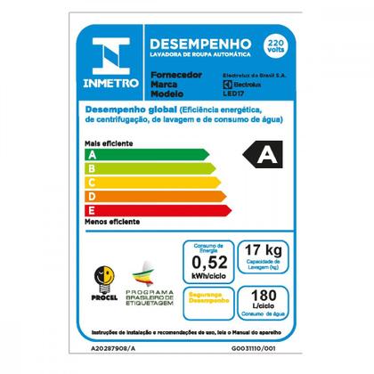 Imagem de Lavadora de Roupas Electrolux Essential Care LED17 17Kg