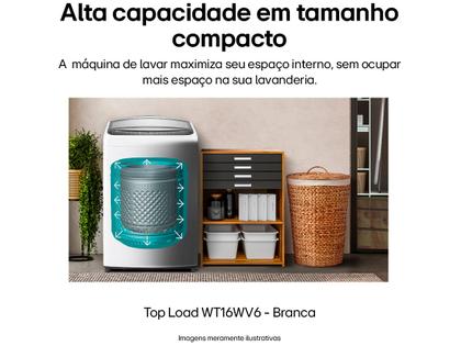 Imagem de Lavadora de Roupas LG Inverter 16kg Cesto Inox Água Fria Branca WT16WV6A