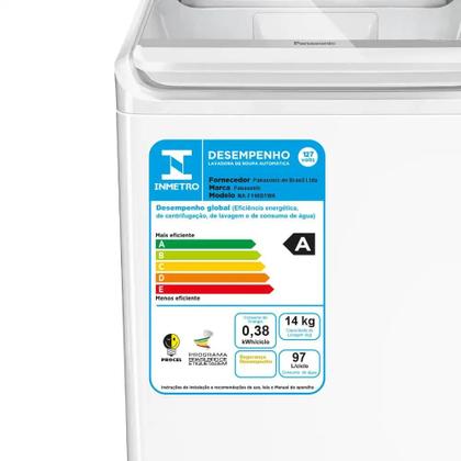Imagem de Lavadora de Roupas Panasonic 14Kg Função Vanish Branca F140 - 127 Volts