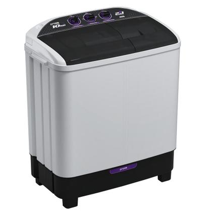 Imagem de Lavadora de Roupas Praxis 10Kg Semi Automática Twin Tub Branca  220 Volts