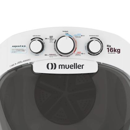 Imagem de Lavadora de Roupas Semiautomática Tanquinho 16 Kg Branca Mueller Big Aquatec