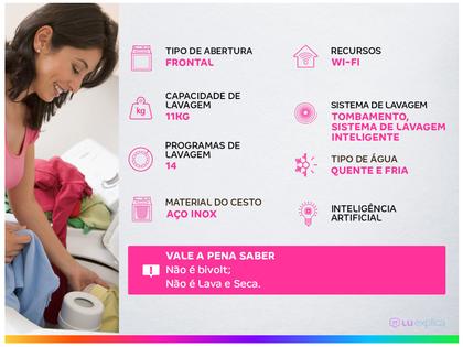 Imagem de Lavadora de Roupas Smart LG VC4 FV5011WG4A Motor