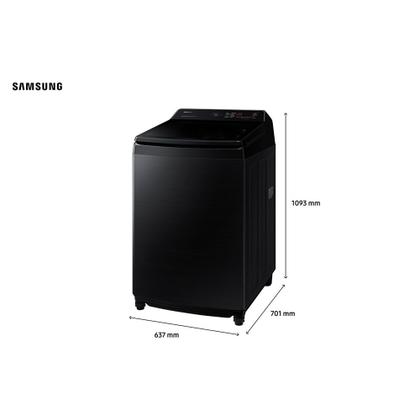 Imagem de Lavadora de Roupas Smart Samsung 17 Kg Digital Inverter Black Caviar com 10 Programas de Lavagem - WA17CG