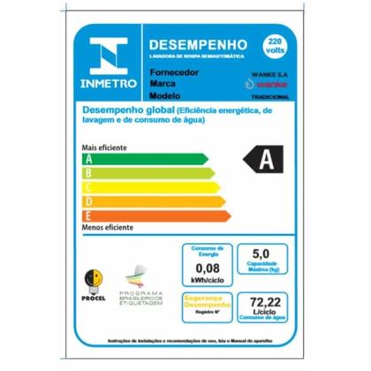 Imagem de Lavadora de Roupas Tradicional Wanke - 5 Kg - 220V