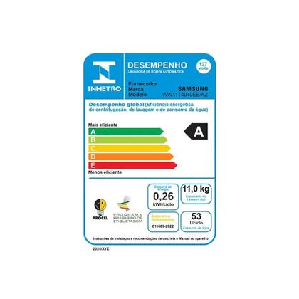Imagem de Lavadora Digital Inverter Samsung WW11T Branca 11kg
