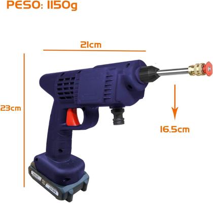 Imagem de Lavadora Jato De Alta Pressão carro moto faxina jardinagem Recarregável Portátil Sem Fio