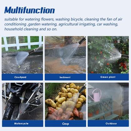 Imagem de Lavadora Jato De Alta Pressão carro moto faxina jardinagem Recarregável Portátil Sem Fio