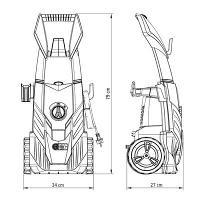 Imagem de Lavadora Lava Jato Alta Pressão 1800w 127v + Mangueira Verde Pvc 20m Com Acessórios - Tramontina
