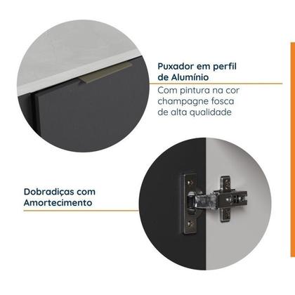 Imagem de Lavanderia Modulada 3 Peças 2 Armários Aéreos 4 Portas 1 Balcão Ipanema CabeCasa MadeiraOriginals