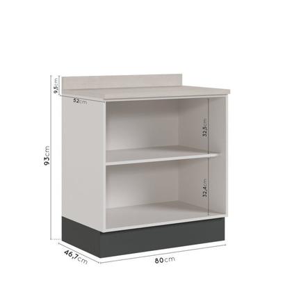 Imagem de Lavanderia Modulada 3 Peças 2 Armários Aéreos 4 Portas 1 Balcão Ipanema CabeCasa MadeiraOriginals