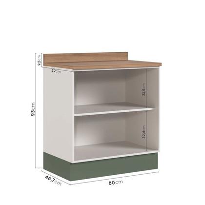 Imagem de Lavanderia Modulada 3 Peças 2 Armários Aéreos 4 Portas 1 Balcão Ipanema CabeCasa MadeiraOriginals