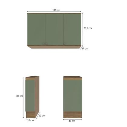 Imagem de Lavanderia Modulada Kappesberg Celeste 3 Peças 120cm