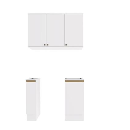 Imagem de Lavanderia Modulada Kappesberg Celeste 3 Peças Branco 120cm