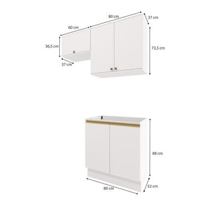 Imagem de Lavanderia Modulada Kappesberg Celeste 3 Peças Branco 140cm