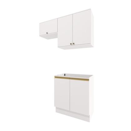Imagem de Lavanderia Modulada Kappesberg Celeste 3 Peças Branco 140cm