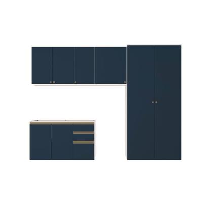Imagem de Lavanderia Modulada Kappesberg Celeste 5 Peças Branco/azul