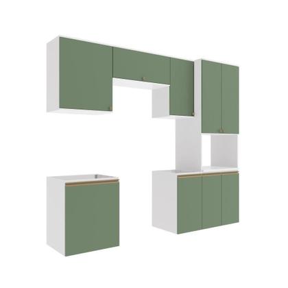 Imagem de Lavanderia Modulada Kappesberg Celeste 6 Peças Branco/verde