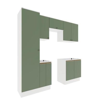 Imagem de Lavanderia Modulada Kappesberg Celeste 7 Peças Branco/verde