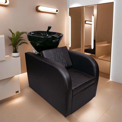 Imagem de Lavatório Para Salão Stilo Com Cuba de FIBRA Preta