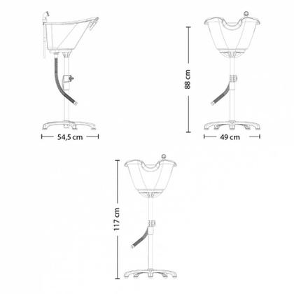 Imagem de Lavatório Portátil Universal Calha Lava Cabelos Fácil Ducha