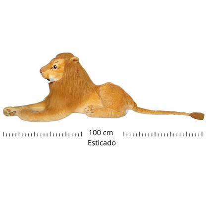 Imagem de Leão De Pelúcia Realista Safári
