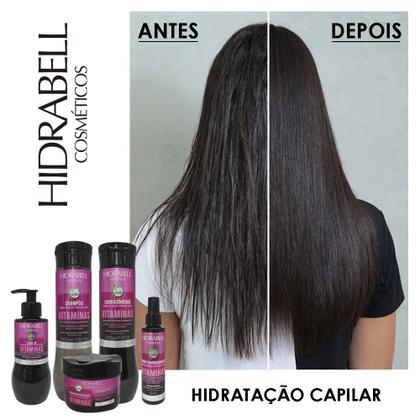 Imagem de Leave-in - Creme de Pentear Vitaminas Hidratação Capilar Protetor térmico 200g Hidrabell