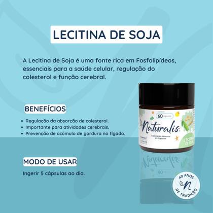 Imagem de Lecitina de Soja Naturalis 60 Cápsulas