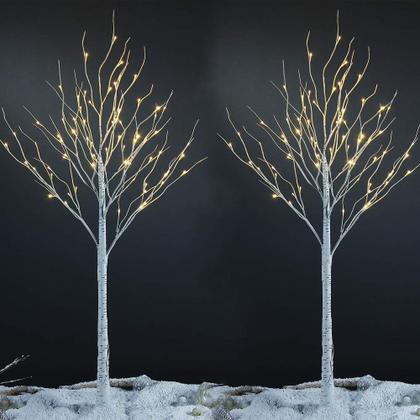 Imagem de LED Birch Tree LIGHTSHARE 1,8 m 72 L branco quente, pacote com 2