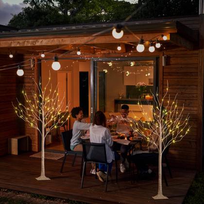 Imagem de LED Birch Tree LIGHTSHARE 1,8 m 72 L branco quente, pacote com 2